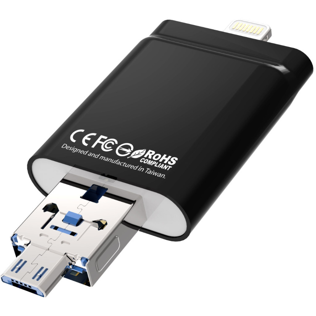 USB флеш накопичувач PhotoFast 16GB i-FlashDrive EVO Plus Black USB3.0-microUSB/Lightning (EVOPLUS16GB) - зображення 8