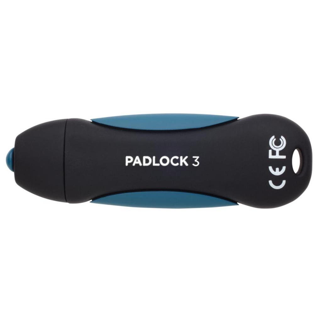 USB флеш накопичувач Corsair 128GB Padlock 3 Blue USB 3.0 (CMFPLA3B-128GB) - зображення 3