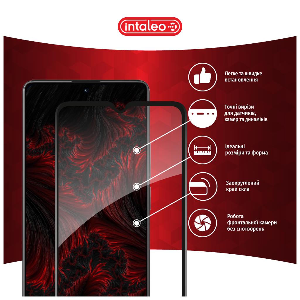 Скло захисне Intaleo Full Glue Xiaomi Poco C50 Black (1283126589683) - зображення 3