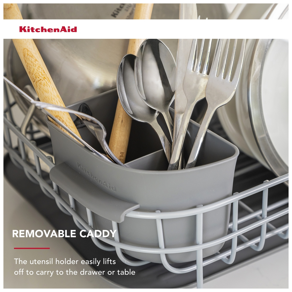 Сушарка для посуду KitchenAid Sinkware 44 x 31 x 16,5 см сірий (KEG197OSGR) - изображение 6