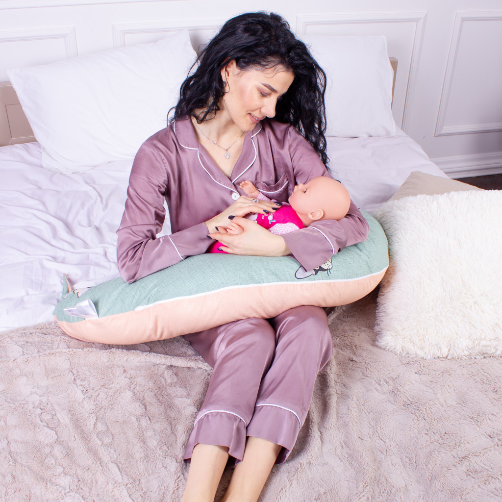 Подушка MirSon для вагітних та годування №8334 Print Line 17-0356 Burkina Faso Бязь 30х170х20 см (2200006200598) - изображение 7