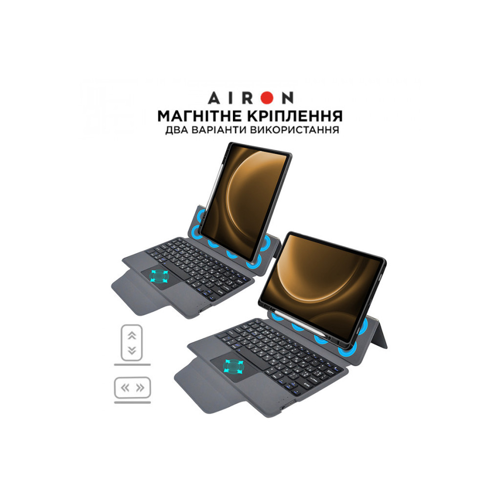 Чохол до планшета AirOn Premium Samsung Galaxy Tab S9 FE 10.9'' 2023 + Keyboard (4822352781114) - зображення 8