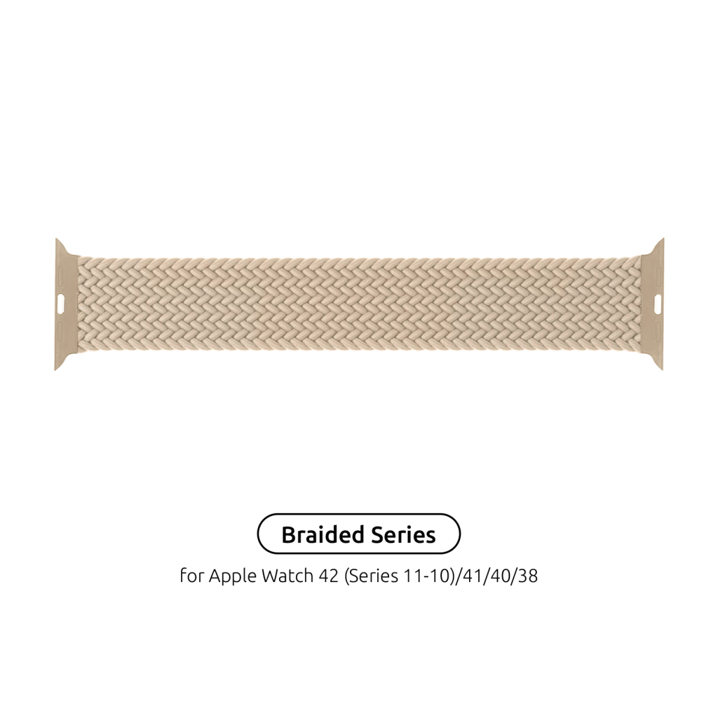 Ремінець до смарт-годинника Armorstandart Braided Solo Loop для Apple Watch 42 (Series 11-10)/41/40/38 Beige Size 6 (144 mm) (ARM64893) - зображення 1