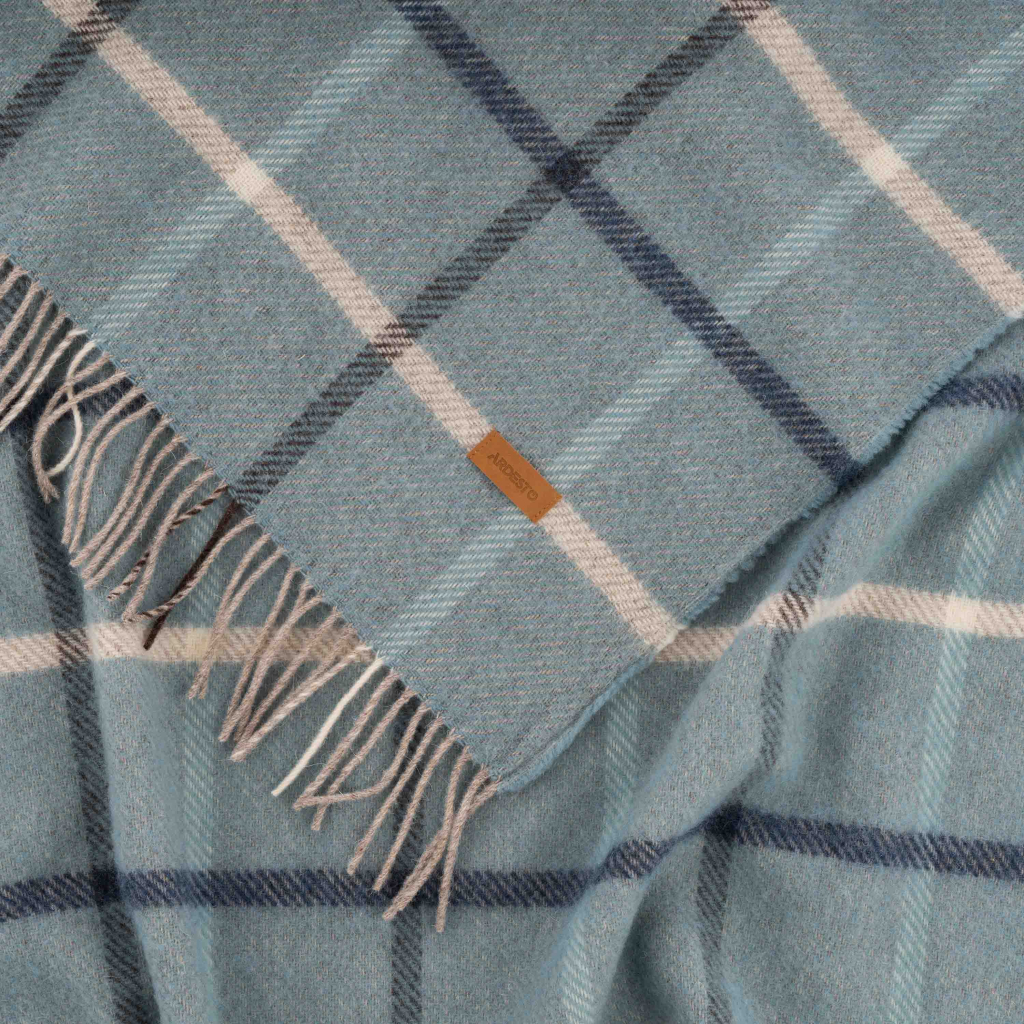 Плед Ardesto Leonardo Alpina 100% вовна, блакитний 140x200 см (ART0704LM) - picture 6