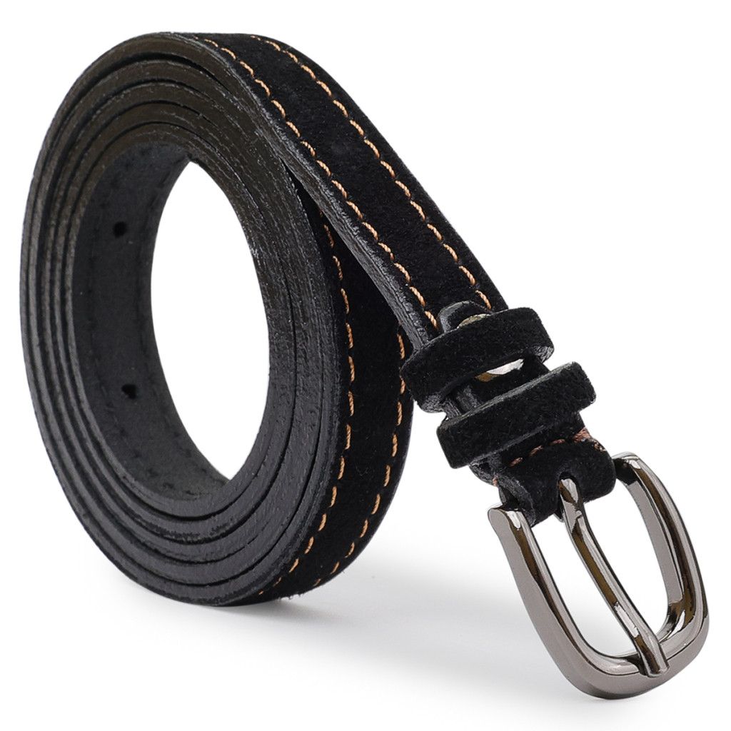 Ремінь Vintage Замшевий жіночий Чорний (20764) - зображення 6