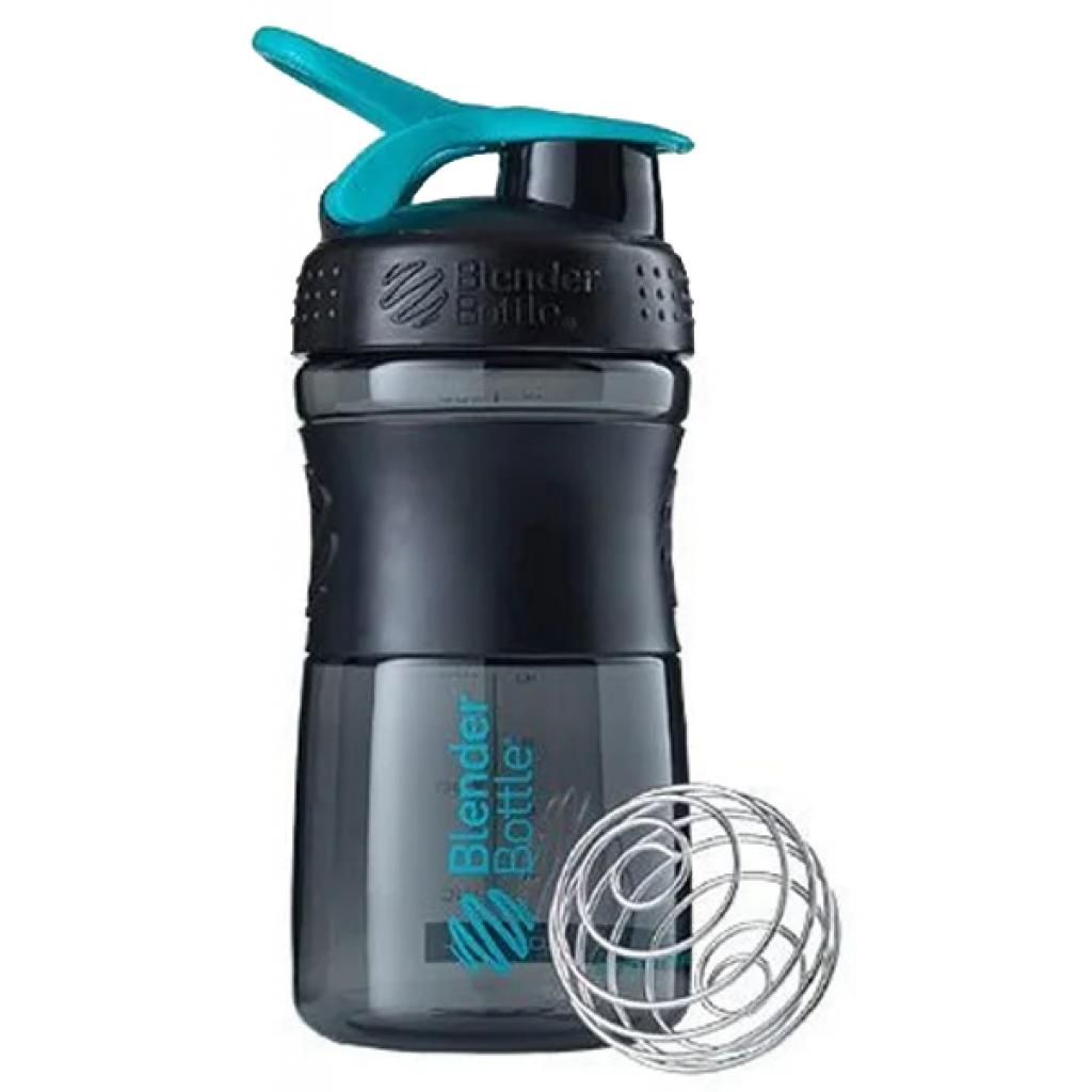 Шейкер спортивний BlenderBottle SportMixer 590ml Black/Teal ORIGINAL (SM 20oz Black/Teal) - зображення 1