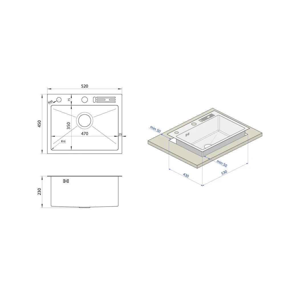 Мийка кухонна Nett NВ-5245 (041625) - зображення 6