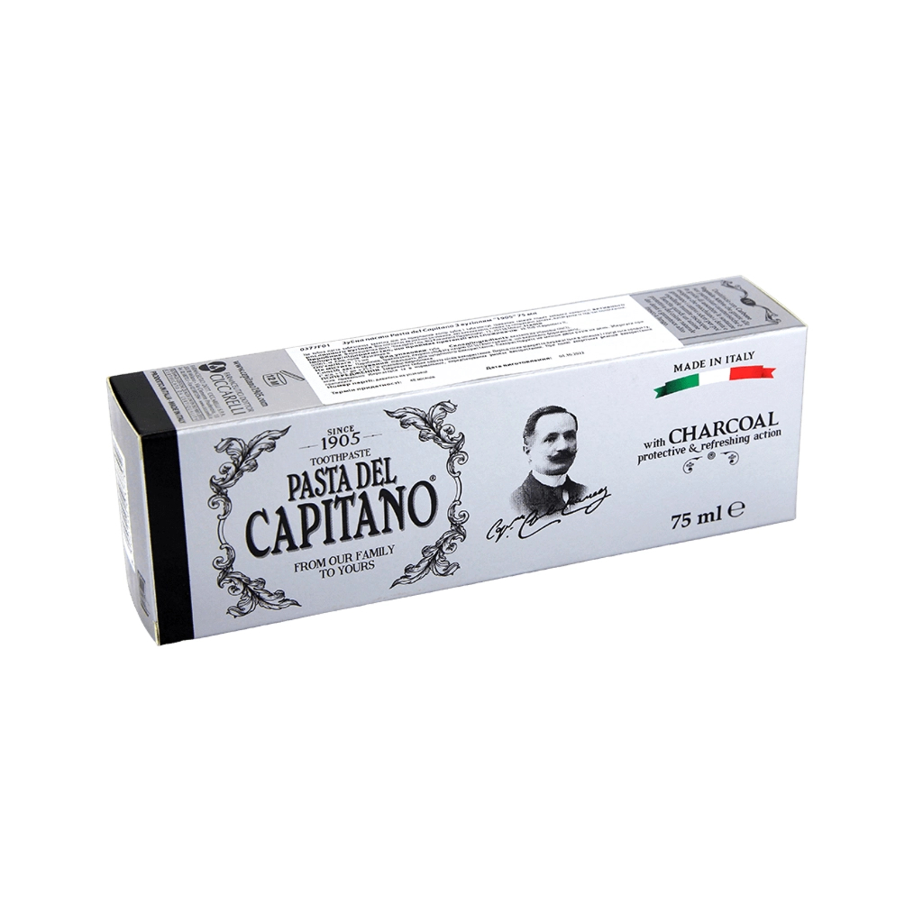 Зубна паста Pasta del Capitano З деревним вугіллям 75 мл (8002140037702) - зображення 2