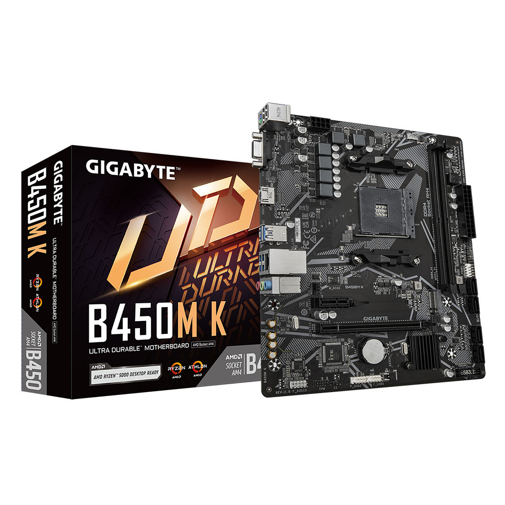 Материнська плата GIGABYTE B450M K - зображення 5