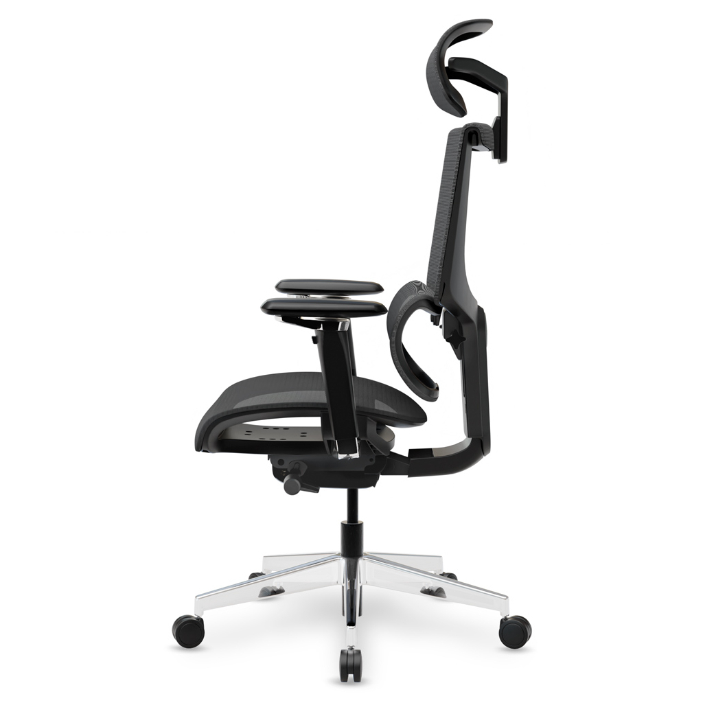 Офісне крісло Mealux S8 Air Black (HF-S8P M/B) - зображення 3