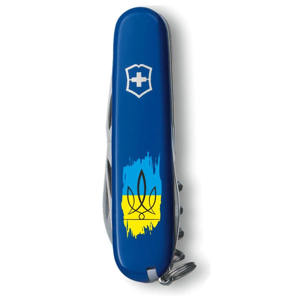 Ніж Victorinox Spartan Ukraine Blue "Тризуб На Тлі Прапору" (1.3603.2_T1026u) - зображення 5