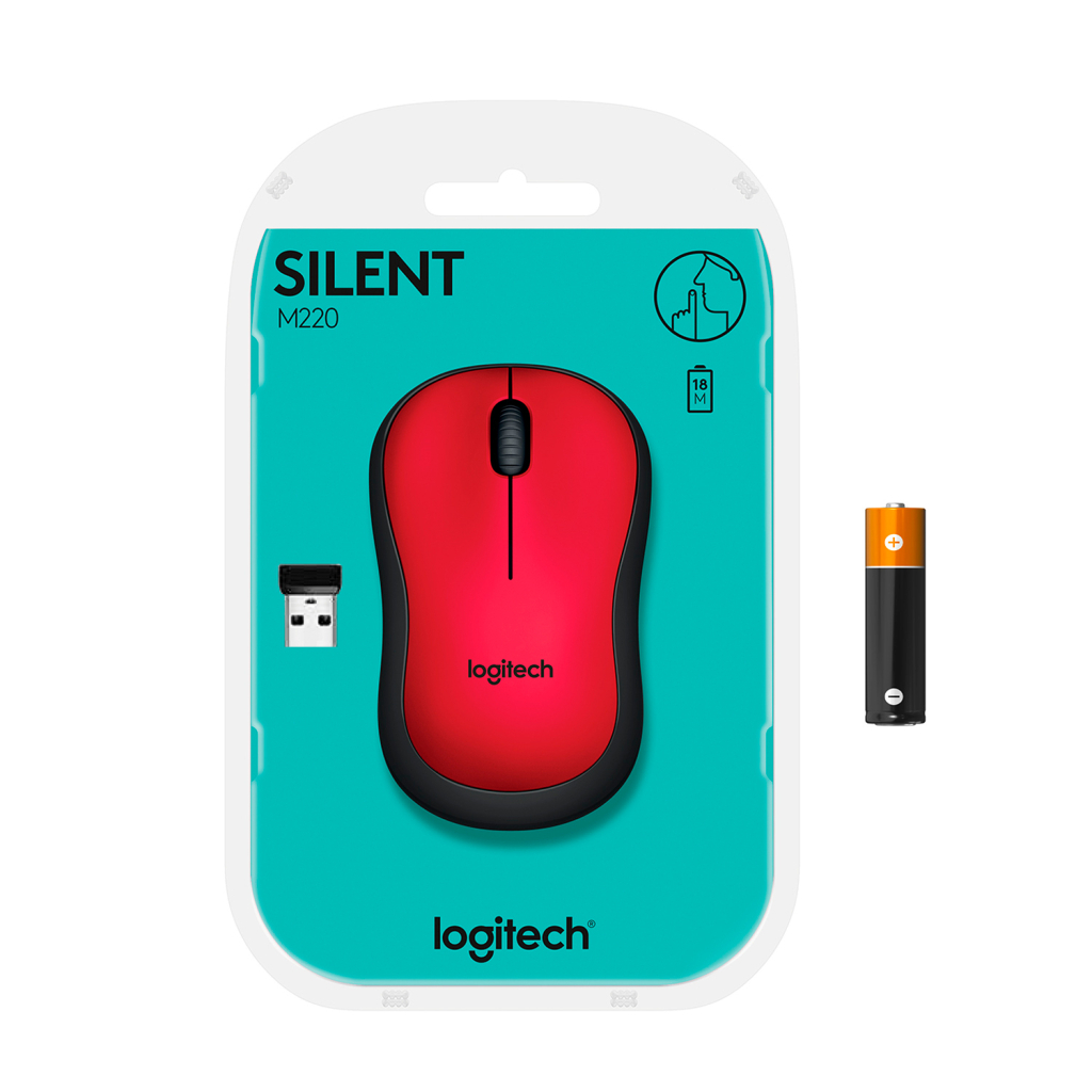 Мишка Logitech M220 Silent Red (910-004880) - зображення 8