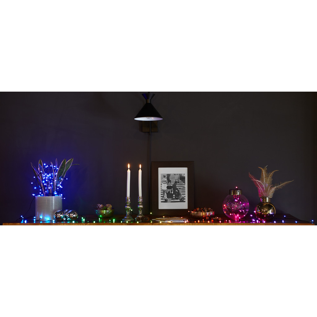 Гірлянда Twinkly Smart LED Strings RGB 400, BT+WiFi, Gen II, IP44 кабель чор (TWS400STP-BEU) - зображення 10