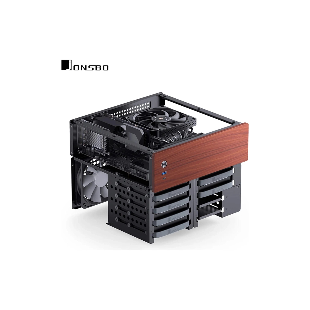 Корпус JONSBO N4 Black - зображення 6