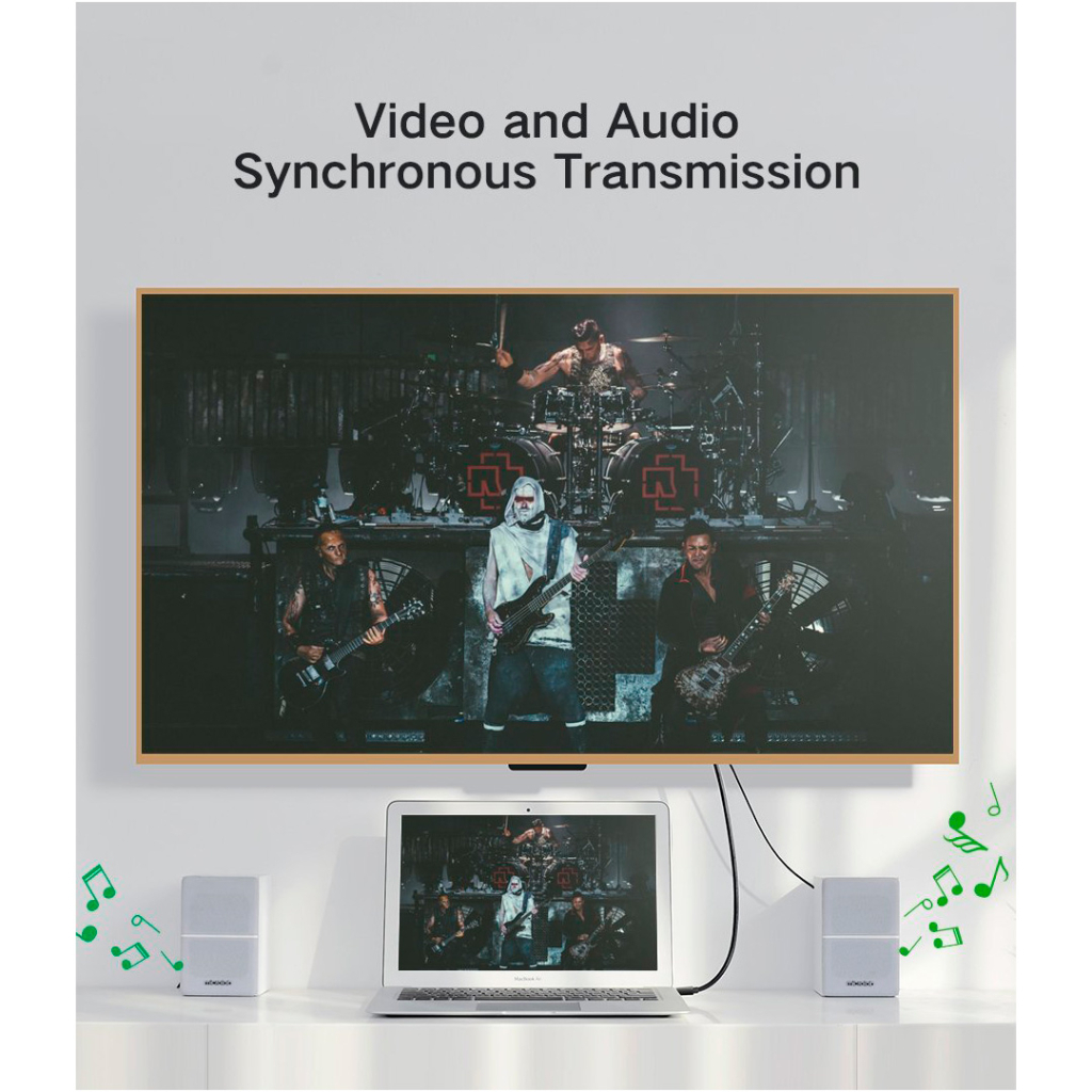 Кабель мультимедійний miniDisplayPort M to HDMI M 1.5m MD101 4K black Ugreen (20848) - зображення 5