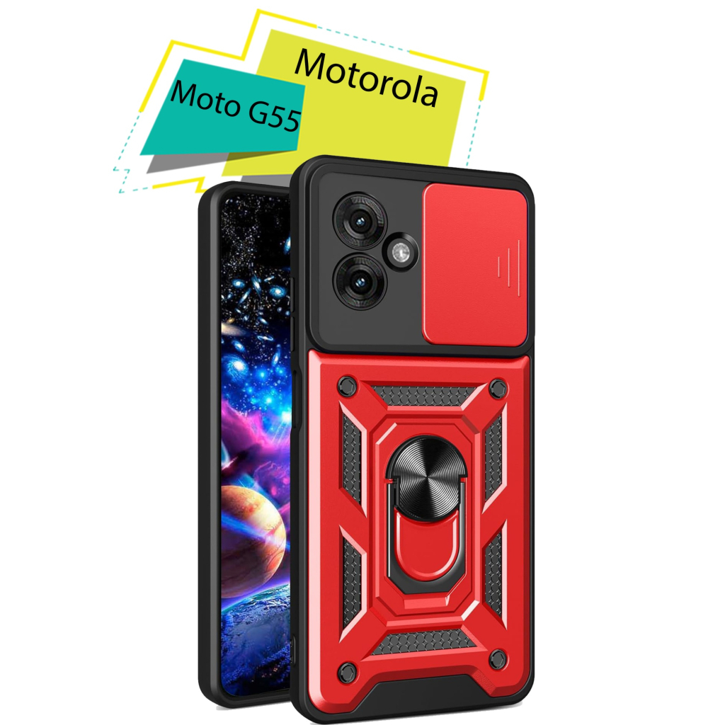 Чохол до мобільного телефона BeCover Military Motorola Moto G55 Red (713059) - зображення 1