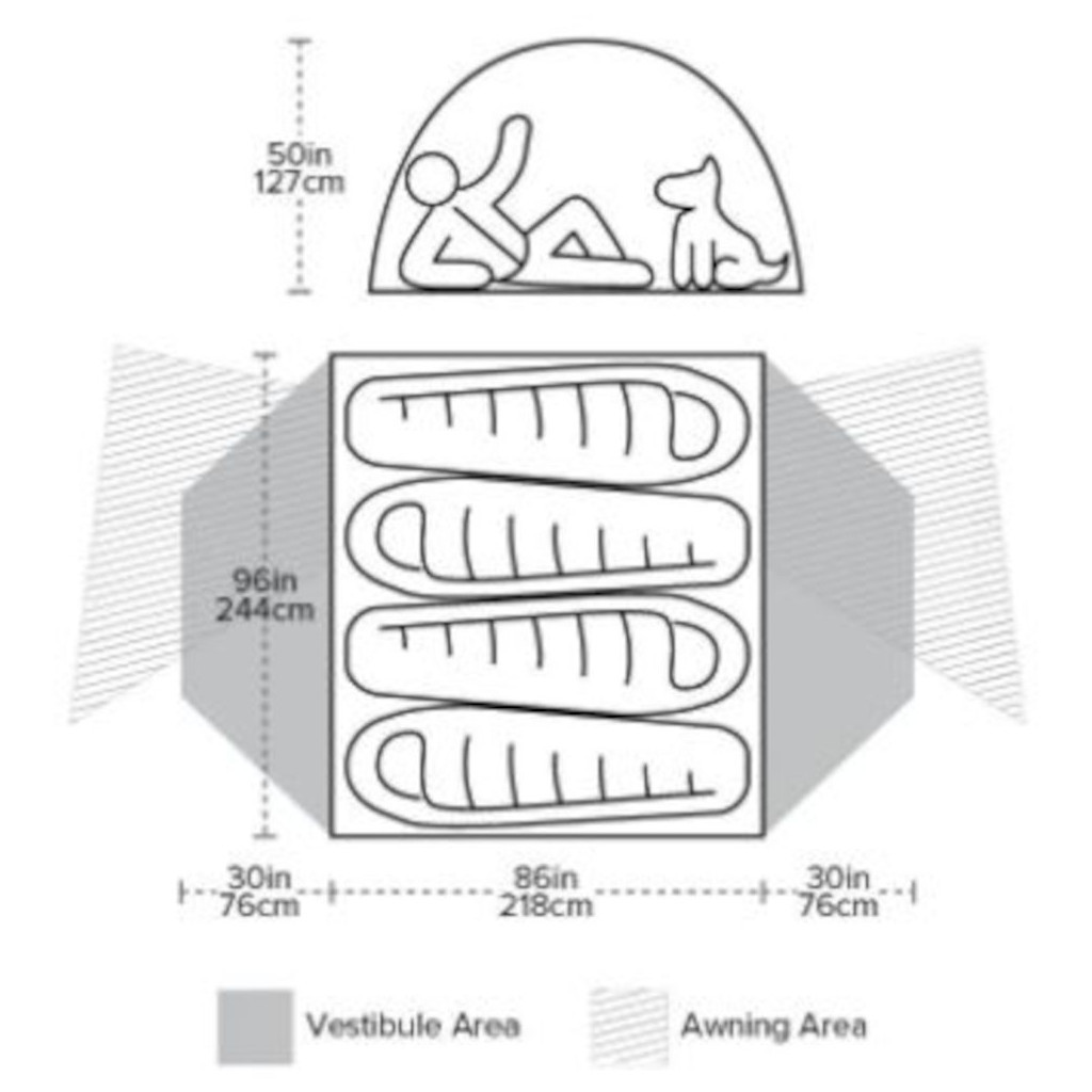 Намет Big Agnes Copper Spur HV UL4 olive green (021.0063) - зображення 9