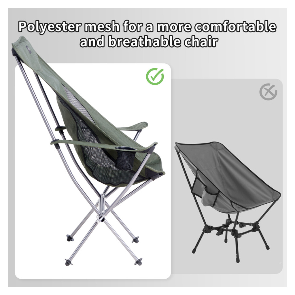 Крісло складане Naturehike CNK2300JU0003, зелене (6976023929472) - зображення 7