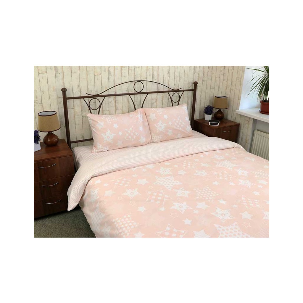 Простирадло Руно бязь Beige Star 175х215 см (73.114Б_Beige star) - зображення 1