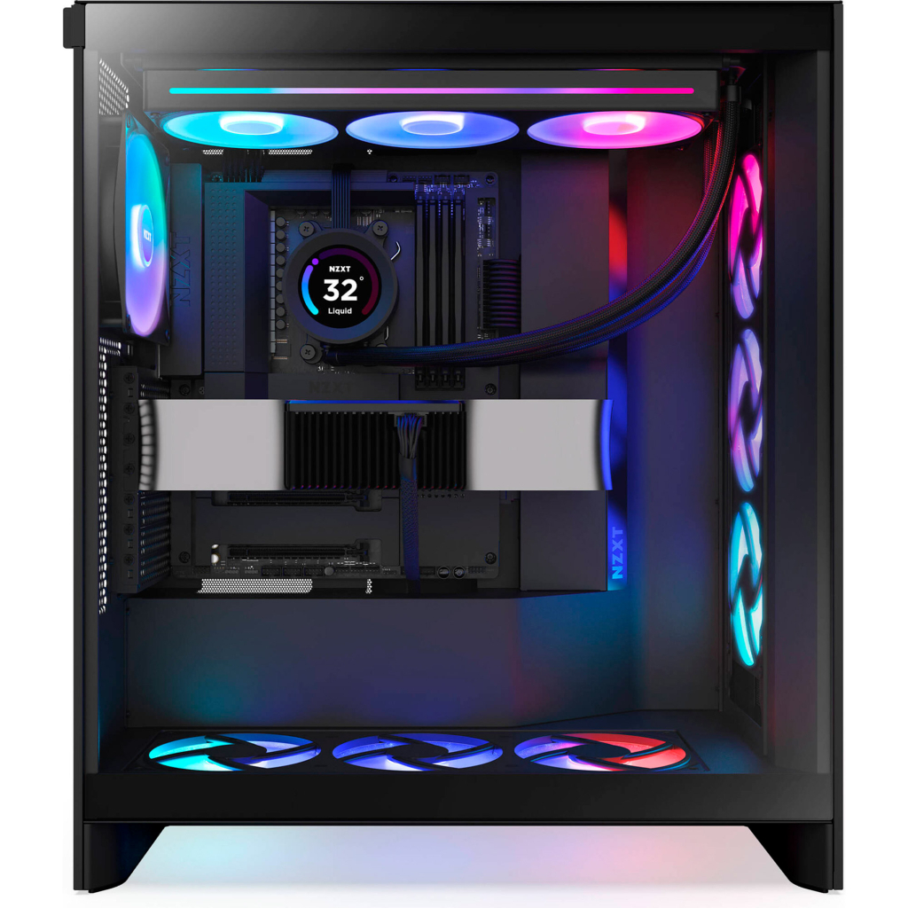 Корпус NZXT H7 Flow RGB All Black (CM-H72FB-R1) - зображення 6