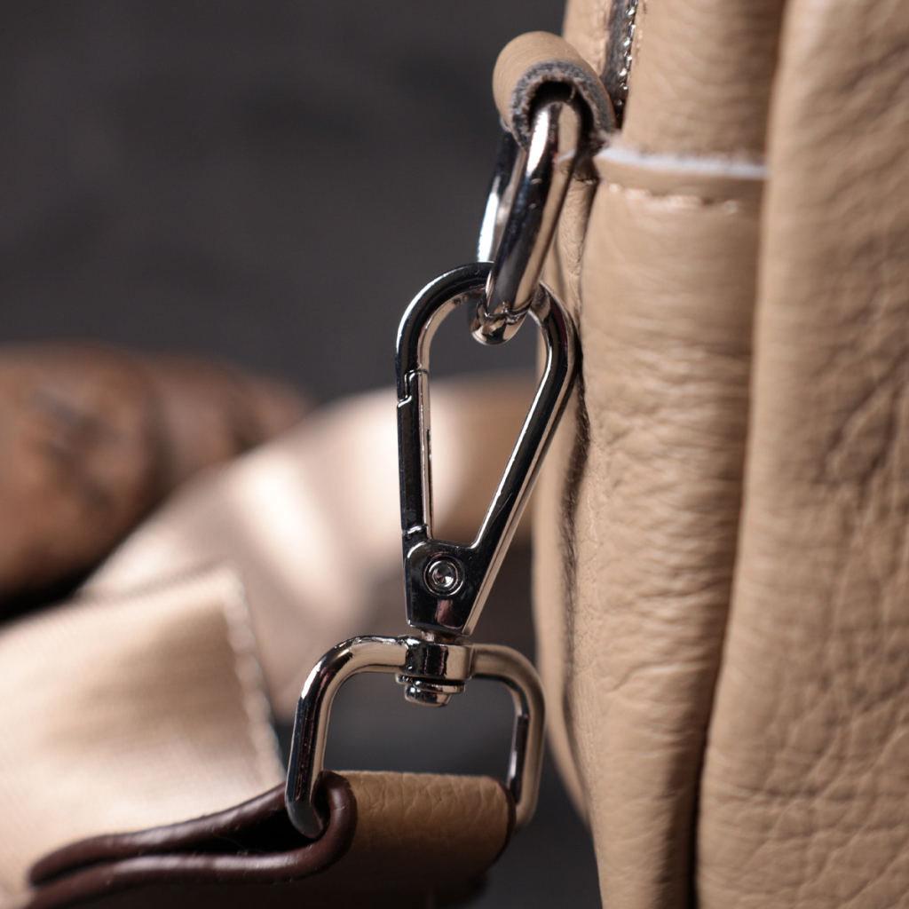 Сумка Vintage З натуральної м'якої шкіри Бежева (22437) - зображення 11