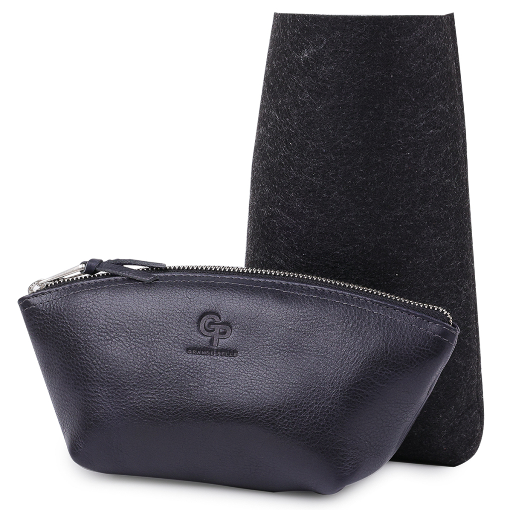 Косметичка Grande Pelle Шкіряна Чорна (11570) - зображення 6