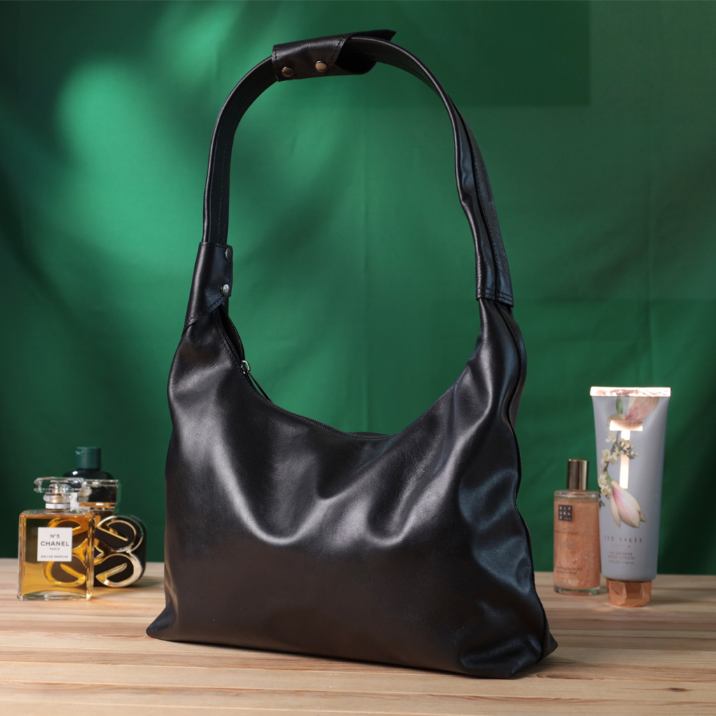 Сумка Shvigel На плече з натуральної шкіри Чорна (22828) - зображення 10