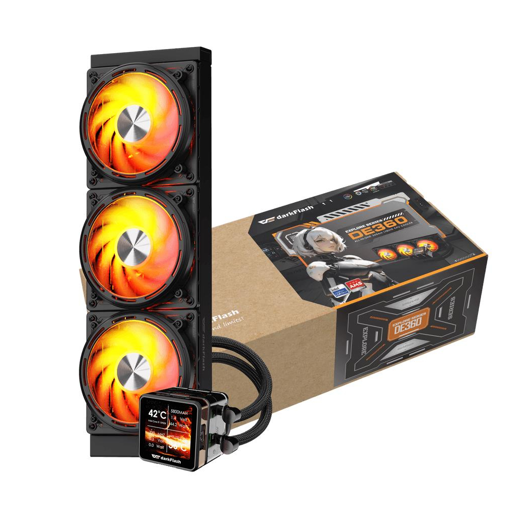 Кулер до процесора DARKFLASH DE360 BLACK - зображення 5