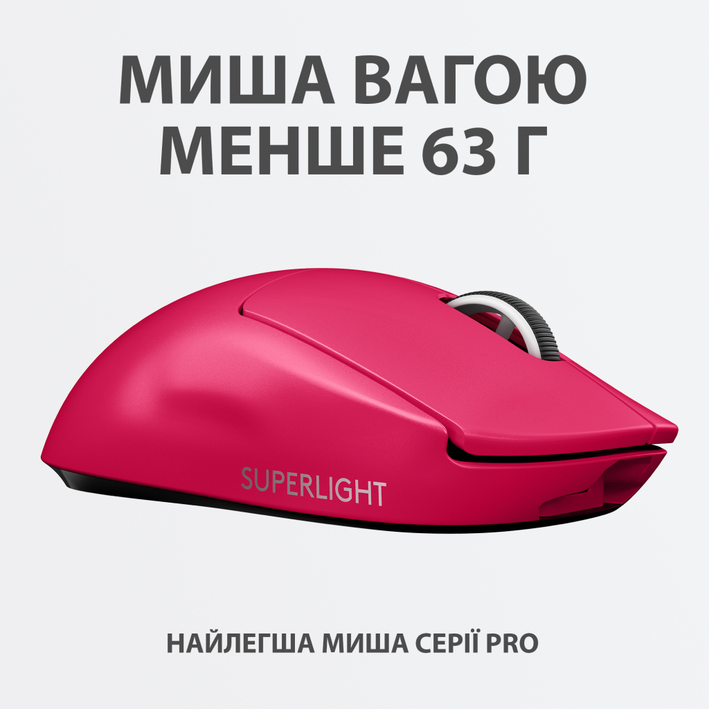 Мишка Logitech G Pro X Superlight Wireless Magenta (910-005956) - зображення 3