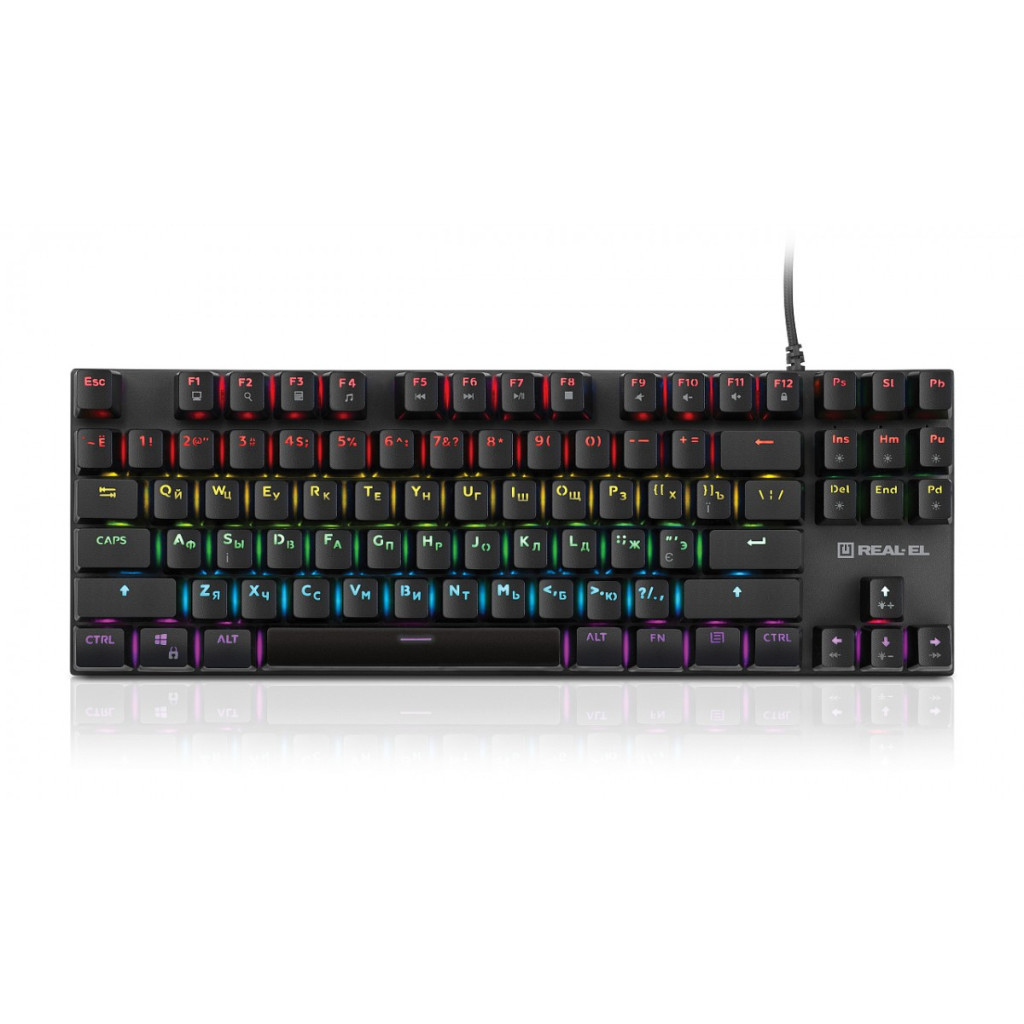 Клавіатура REAL-EL M 05 Grey - зображення 1