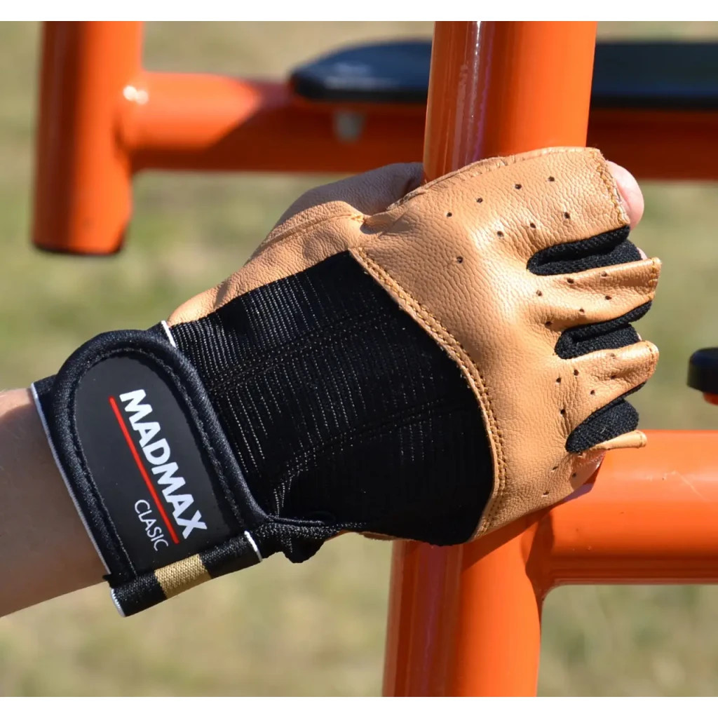 Рукавички для фітнесу MadMax MFG-248 Clasic Brown S (MFG-248-Brown_S) - зображення 9