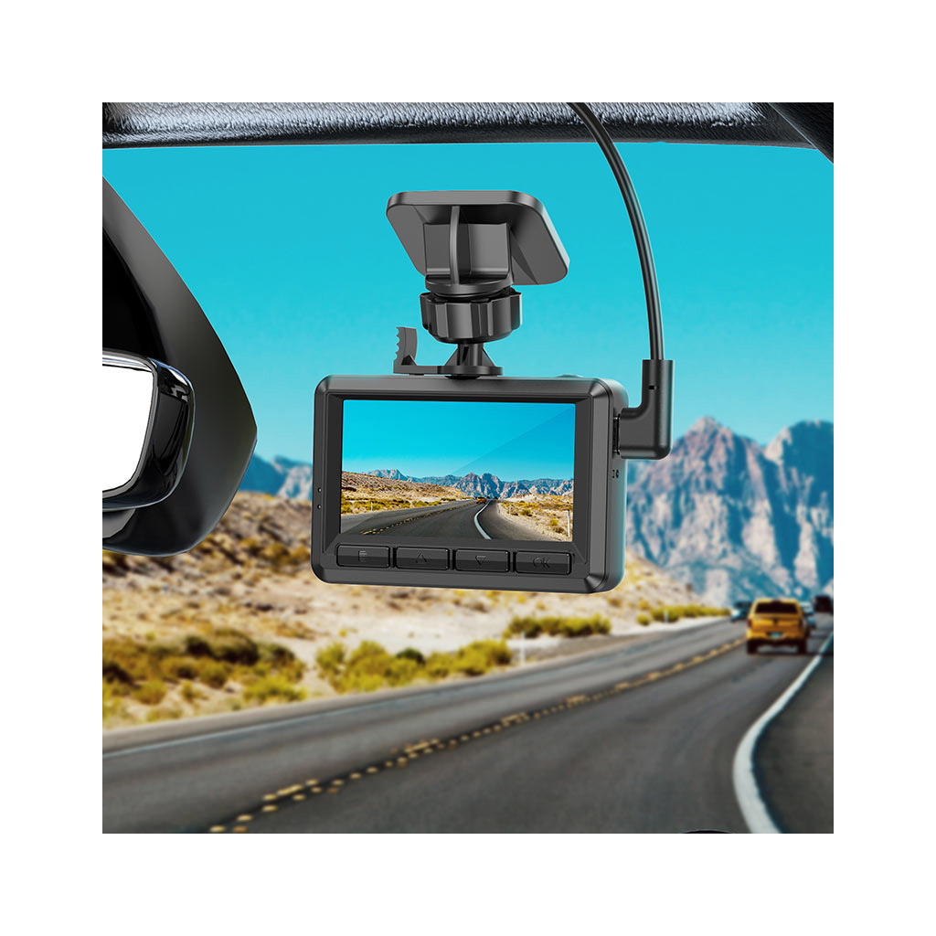 Відеореєстратор HOCO DV2 Driving recorder with display Black (6942007608176) - зображення 7