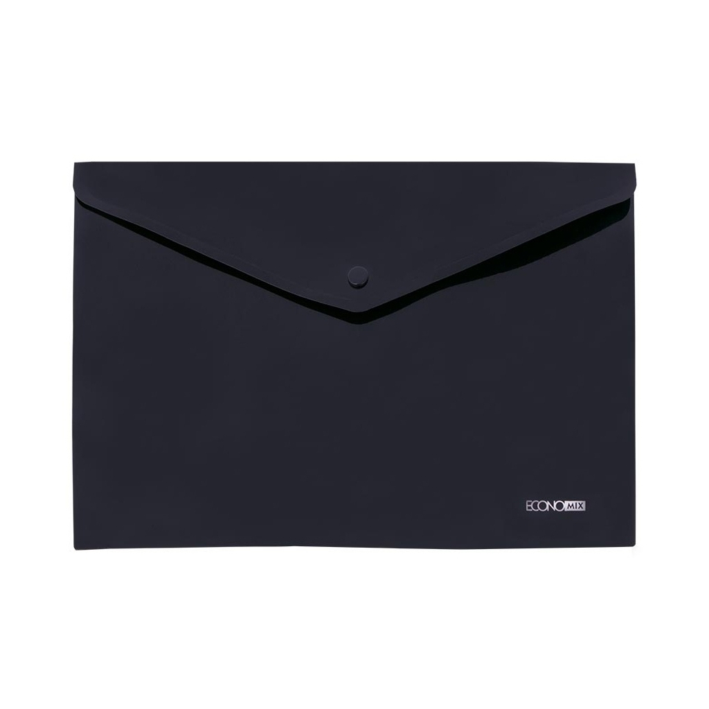 Папка - конверт Economix А4 180 мкм, непрозора, фактура "помаранч", чорна (E31305-51) - зображення 1