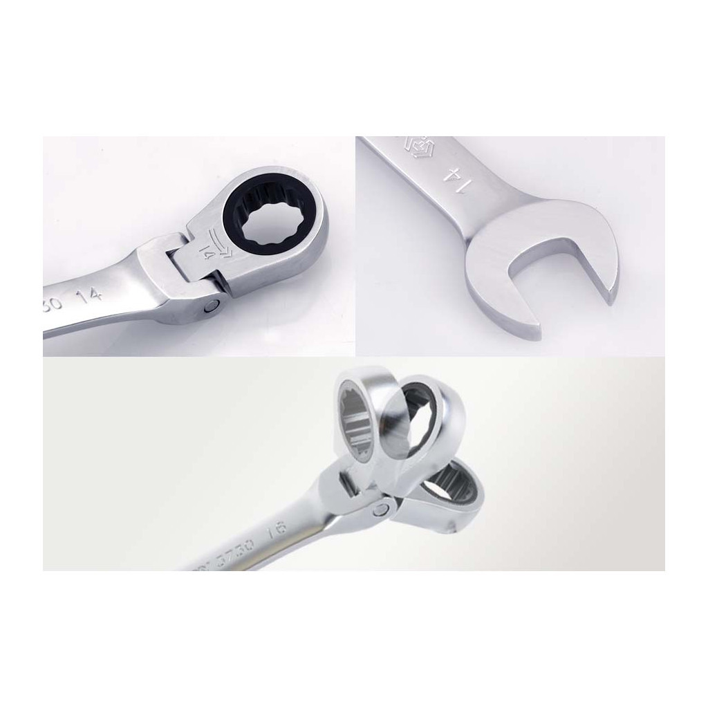 Ключ KING TONY комбінований з тріскачкою 12 шт. (13012MR) - зображення 3