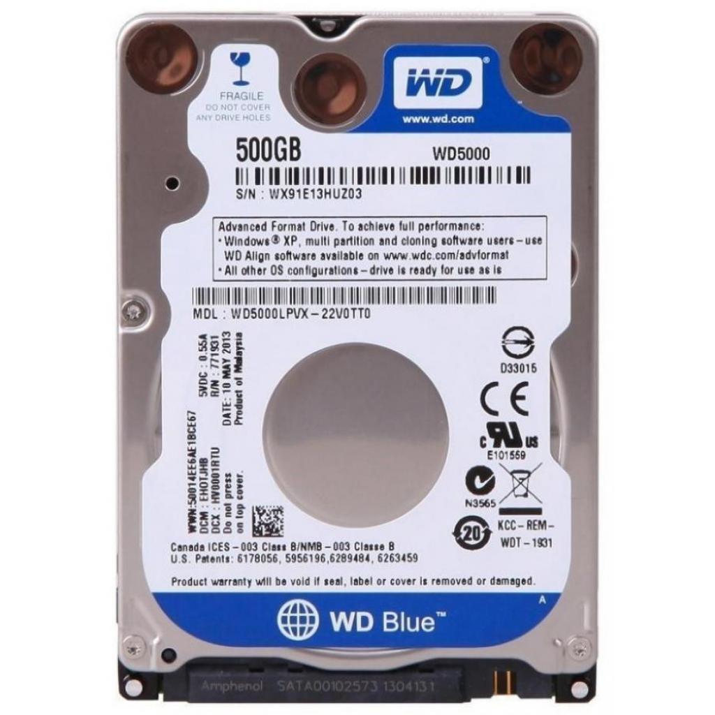 Жорсткий диск для ноутбука 2.5" 500GB WD (WD5000LPCX_) - зображення 1