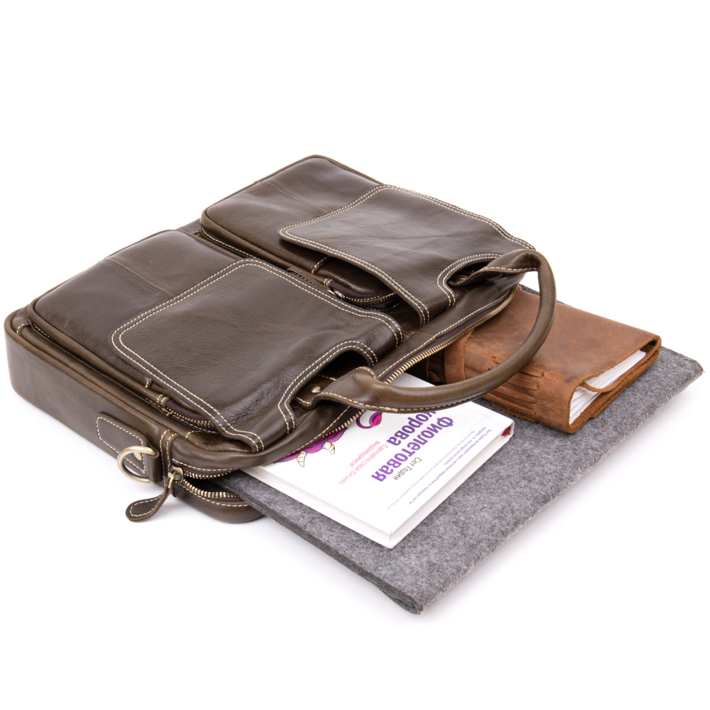 Сумка Vintage Коричнева (20443) - зображення 7