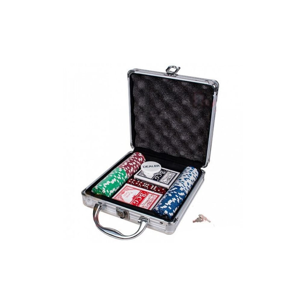 Настільна гра Johnshen Sports Набір покерний 100 фішок по 11,5 г (алюмінієвий кейс) (59208) - зображення 1