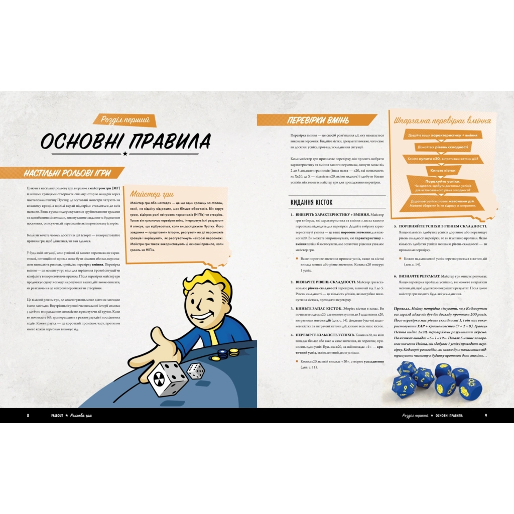 Настільна гра 18+ Geekach Games Fallout. Настільна рольова гра - Швидкий старт (укр.) (GKRP0014/GKRP0016dg) - зображення 4