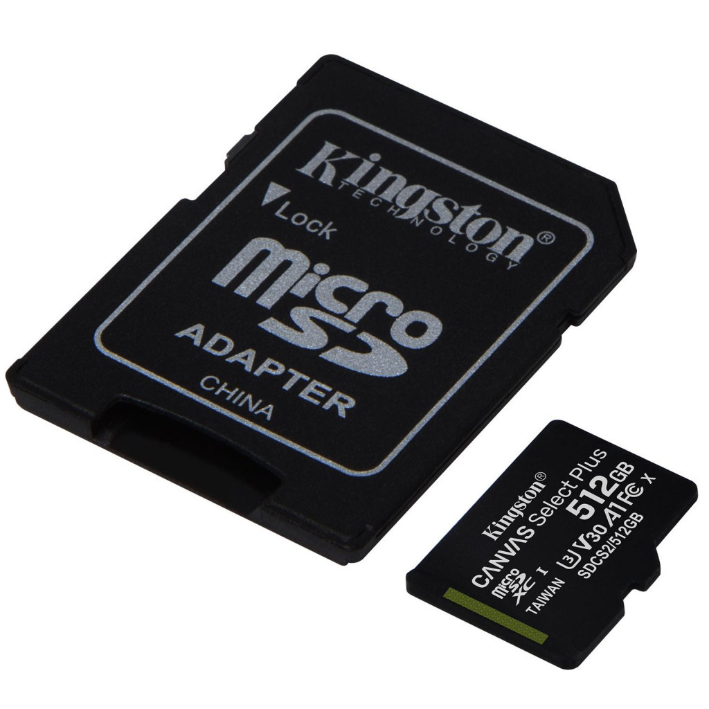 Карта пам'яті Kingston 512GB microSD class 10 A1 Canvas Select Plus (SDCS2/512GB) - зображення 2