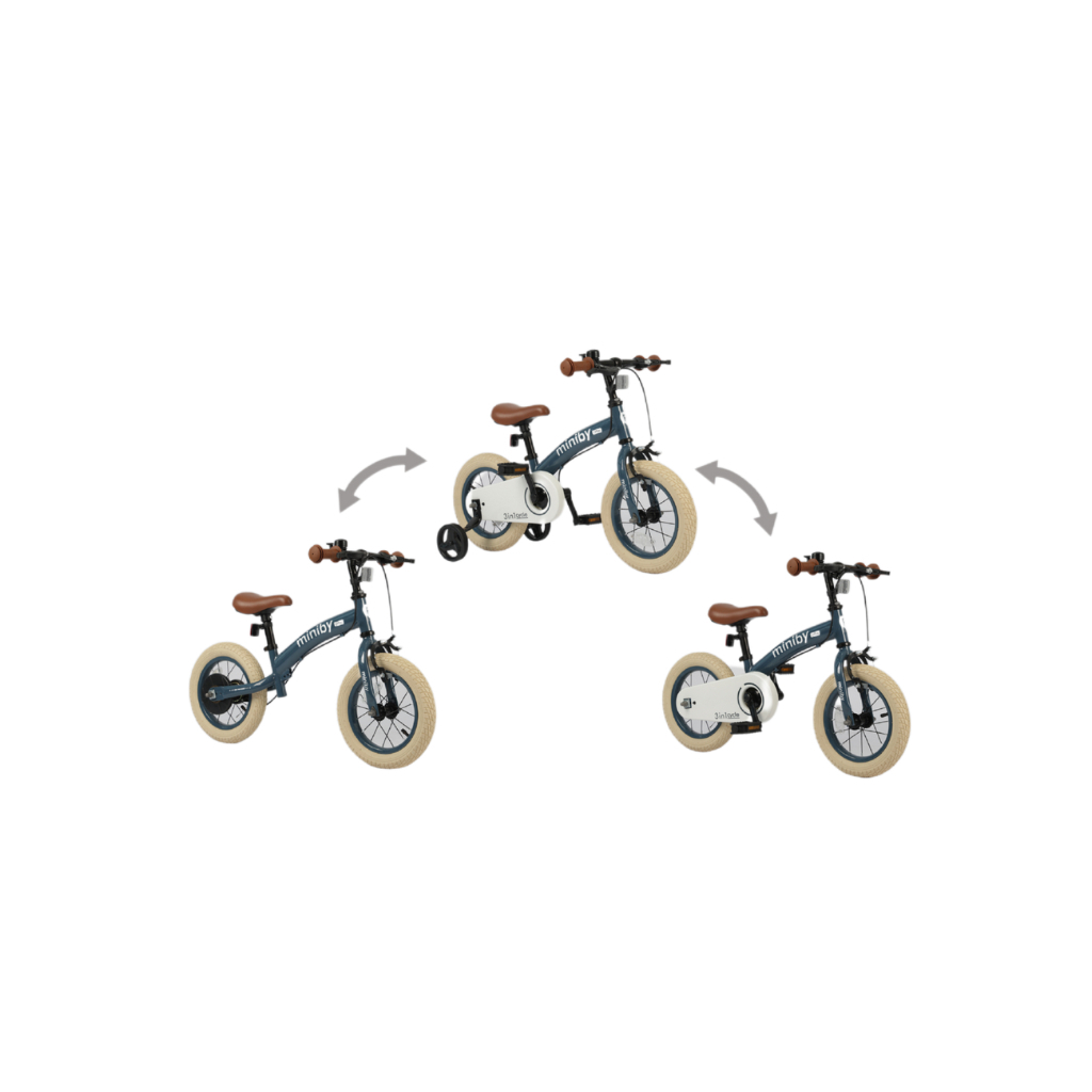 Дитячий велосипед QPlay Miniby 3 в1, біговел 12", Grey-Blue (CB02MiniBy12Grey-Blue) - зображення 2