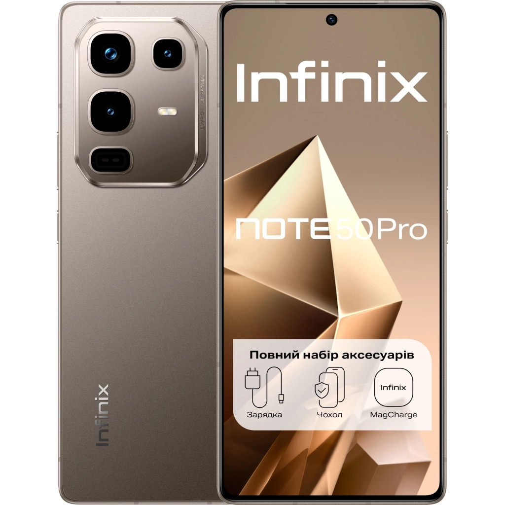Мобільний телефон Infinix Note 50 Pro 12/256Gb Titanium Grey (4894947068324) - зображення 1
