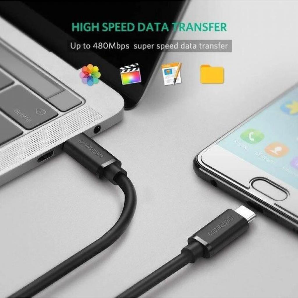 Дата кабель USB-C to USB-C 2.0m US286 3A Black Ugreen (10306) - зображення 7