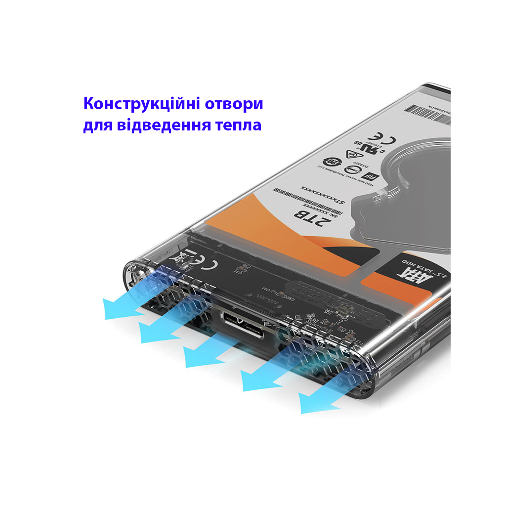 Кишеня зовнішня Maiwo 2.5" SATA/SSD HDD - USB3.0 (K2510B) - зображення 2