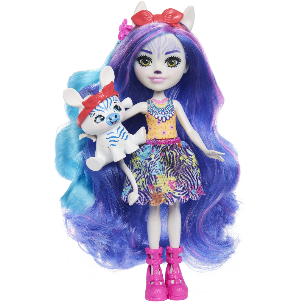 Лялька Enchantimals Гламурні зачіски Зебри Земери (HNV28) - зображення 1
