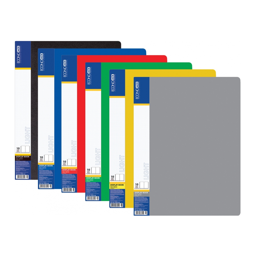 Папка з файлами Economix А4 з 10 файлами, асорті (E37601) - зображення 1