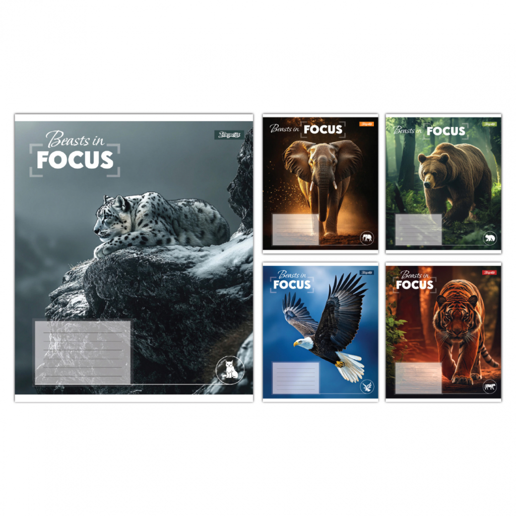 Зошит 1 вересня Beasts in Focus А5 24 аркушів клітинка (768056) - зображення 1