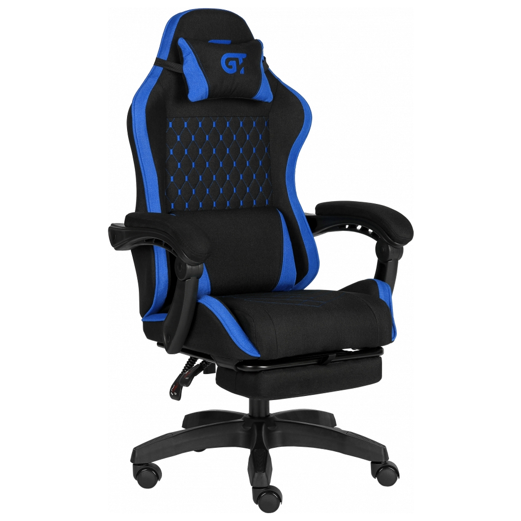 Крісло ігрове GT Racer X-2339 Black/Blue (X-2339 Fabric Black/Blue) - зображення 2