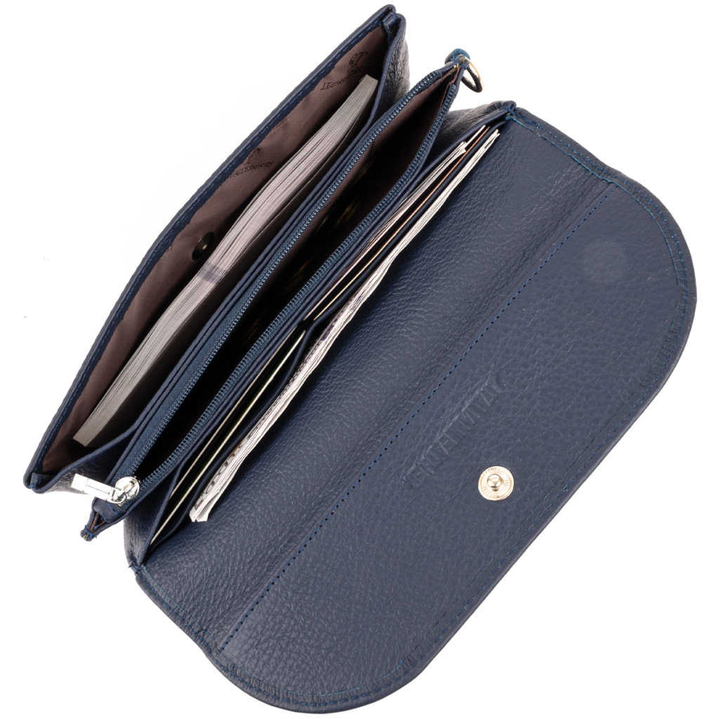 Гаманець ST Leather Зі шкіри Темно-синій (19317) - зображення 3