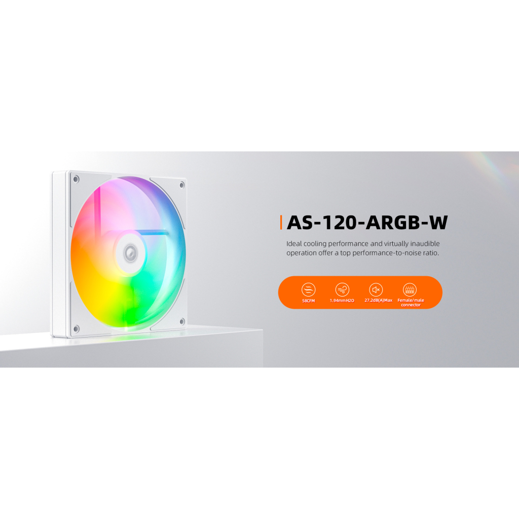 Кулер до корпусу ID-Cooling AS-120-ARGB-W - зображення 8