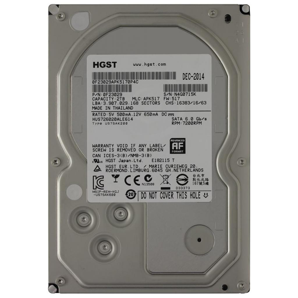 Жорсткий диск 3.5" 2TB WDC Hitachi HGST (0F23029 / HUS726020ALE614) - зображення 1